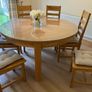 Oak Round Table with 6 chairs Image 3