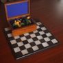 Antique Chess Set and Board Image 4