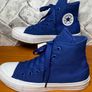 Boys Converse All Star Chuck Taylor II Lunarlon Blue Hi Top Trainers UK3.5 EU36 Image 5