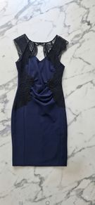 Navy blue lace bodycon dress Lipsy London (UK 12 / EU 40)