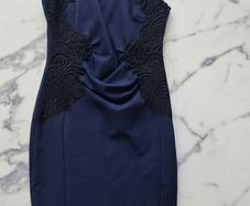 Navy blue lace bodycon dress Lipsy London (UK 12 / EU 40)