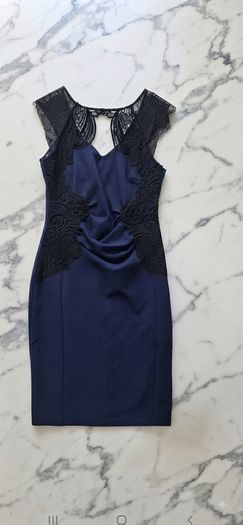 Navy blue lace bodycon dress Lipsy London (UK 12 / EU 40)