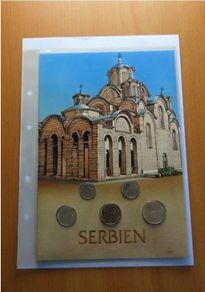 Serbia vintage original coins set UNC