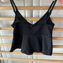 cami asos petite range black peplum top size 12 Image 6
