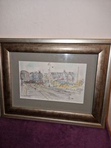 Watercolour painting of Ravenscar station 1957