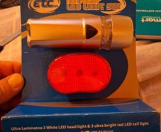 Led bike light. Front and tail light