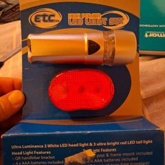 Led bike light. Front and tail light