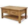 Coffee Table 88x53x45 cm Solid Oak Wood Image 2
