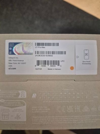 Ubiquiti U7-Pro-Max,  UniFi Tri-Band Wi-Fi 7 Wireless Access Point