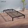 Metal Single Bed Frame 90x190 with Storage 35cm - Platform Sturdy and 20min Easy Assembly Bed Frames - Large Storage Image 2