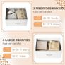 Chest of Drawers with 9 Drawers, Fabric Storage Dresser for Bedroom, Tall Drawer Organizer Image 3