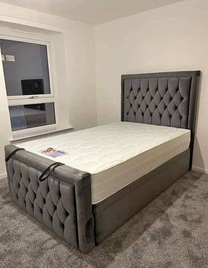 Hilton Double & King Size Bed Frame With Mattress Opt