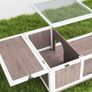 House enclosure cage habitat for small animal tortoises with 2 spaces 91 x 60.5 x 32 cm solid wood light brown Image 4