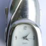 Vintage Miniature Golf Bag Desk Clock Chrome Plated - works well Image 2