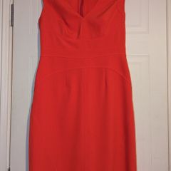 gorgeous Coral Sheath midi dress from Adrianna Papell
