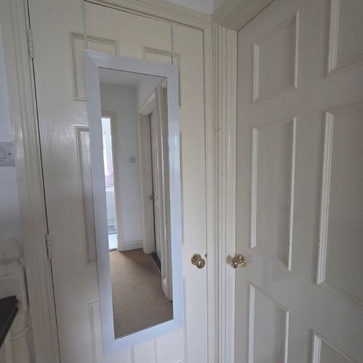 Over The Door Mirror 39cm x 139cm - White
