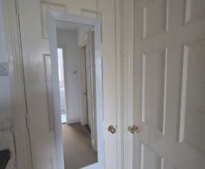 Over The Door Mirror 39cm x 139cm - White