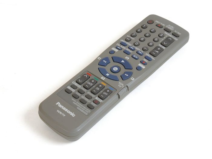 Genuine Panasonic N2QAKB000028 Grey TV/Television VCR/Video Recorder/Player Remote Control/Controller