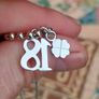Heavy 925 silver ball necklace with 18th pendant Image 8