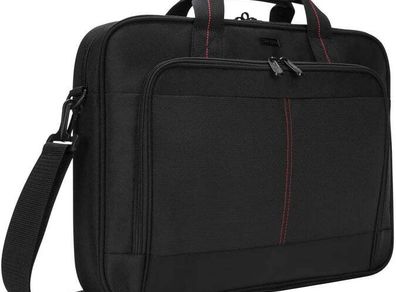 Targus Laptop Bag, Black 15.6" Classic Slim Briefcase Messenger Bag, Spacious, Ergonomic, Foam Padded Laptop Case for Devices Up To 16" (TCT027US) Shoulder Bag 16 inch
