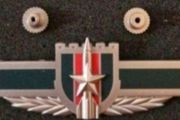 China ,  peoples liberation army artillery badge.