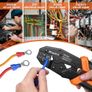 Insulated Wire Terminal Crimp Tool Kit,0.5-1.5/1.5-2.5/4-6mm (A.W.G.20-10) Preciva Ratchet Crimping Plier with 425PCS Connectors,Ratchet Crimp Plier Set with Portable Box Image 3