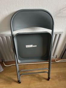 Grey metallic chair