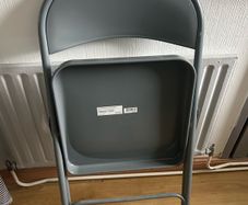 Grey metallic chair