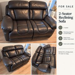 2 seater reclining sofa