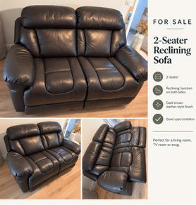 2 seater reclining sofa
