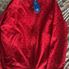 Red adidas top.  Ladies.  New.