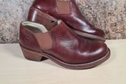 womens DR MARTENS low heel clog boots chelsea brown leather Size UK 4 EU 37 (AT2)