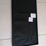 Black faux-leather folding storage ottoman Image 4