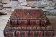 Vintage Nesting Faux Book Storage Boxes - Set of 2 Ornate Persian Design