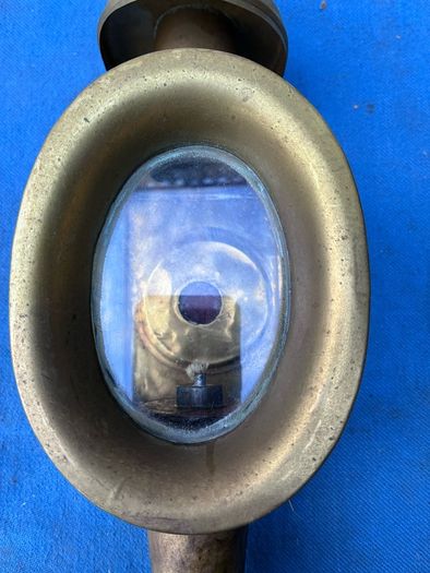 Old brass coach lamp