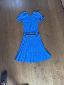 Sandro blue skirt/ top set size 2 (10)