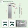 Waterfall Tall Bathroom Basin Mixer Taps with Single Lever, Square Mono Basin Mixer Tap Sink, Chrome Image 2