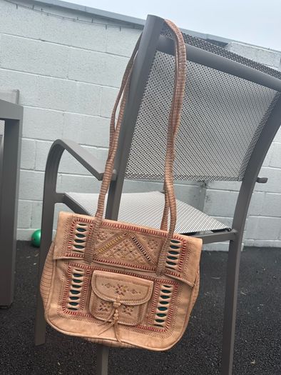 Hand Crafted Morrocan genuine leather satchel crossbody handbags