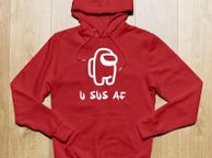 main image for ad You Sus Af Hoodie,Among Us Hoodie,Gamer Hoodie,Video Game Hoodie,Among Us Pullover,Among Us Sweatshirt,Gift For Gamers,Mens Hoodie