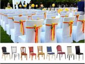 Universal 100pcs Chair Covers White Arched Front Slip Spandex Lycra Wedding Part