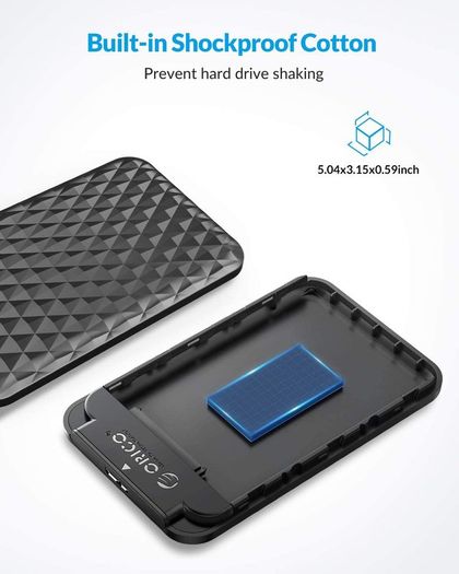 ORICO USB 3.0 (UASP) 5Gbps to SATA 2.5" HDD/SSD Enclosure with Auto Sleep Mode (Brand New/Warranty)