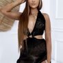 Boho Beach Dress, Black Image 8