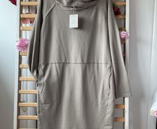 dress bnwt casual hooded dress size small 10/12 khaki marina gigli