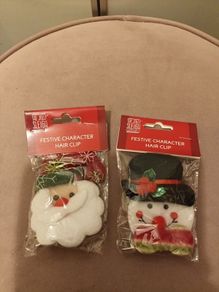 2 packs x festive hairclips