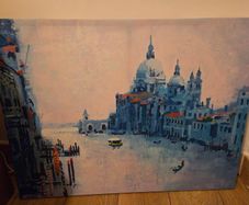 canvas painting, Venetian dusk