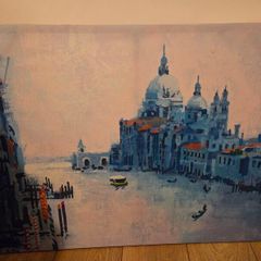 canvas painting, Venetian dusk