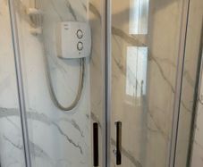 shower tray and glass