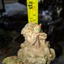 Beautiful Old Figurine distinctive Art Nouveau style of Italian sculptor, depicting an elegant woman in a flowing pastel gown holding a floral arrangement, Postage Available or Collection Image 9