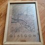 Glasgow Map Print - Framed - Minimalist Style Image 2