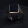 Vintage 9ct Gold Dublin Onyx Signet Ring Image 2